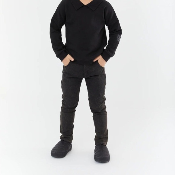 Crew Kids Black Unisex Slim Stretch Jeans Size 5 - Picture 1 of 7